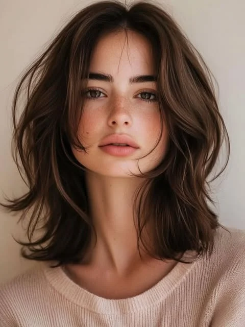 Long bob hairstyle 14 effortless layerd shaggy lob